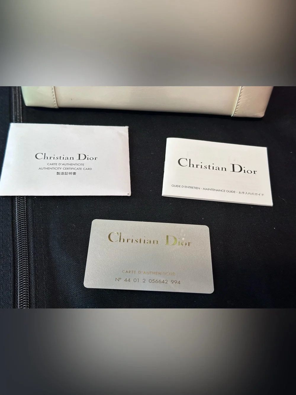 Christian Dior Maris Pearl Bag Patent leather Authentic